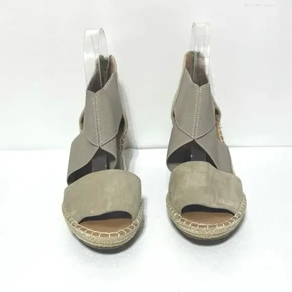 Gentle Souls Women's Colleen X-Elastic Crossover Espadrille Wedge Sandals 7.5 - Picture 2 of 9